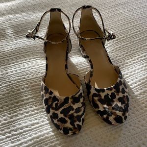CAbi Kiki Leopard Closed Toe Heels - Size 9